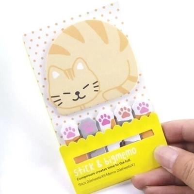 Kawaii Çizgi Film Yapışkan Notlar Memo Taşınabilir Panda Kedi Çıkartmaları Ayraç Ofis Dekorasyonu Günlük Tutma Aksesuarları Okul Malzemeleri