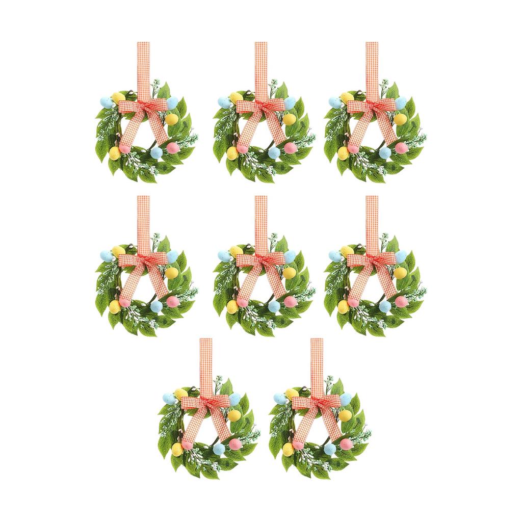Miniature Easter Wreath, Suitable For Kitchen Cabinets, Miniature Spring Artificial Easter Egg Wreath.