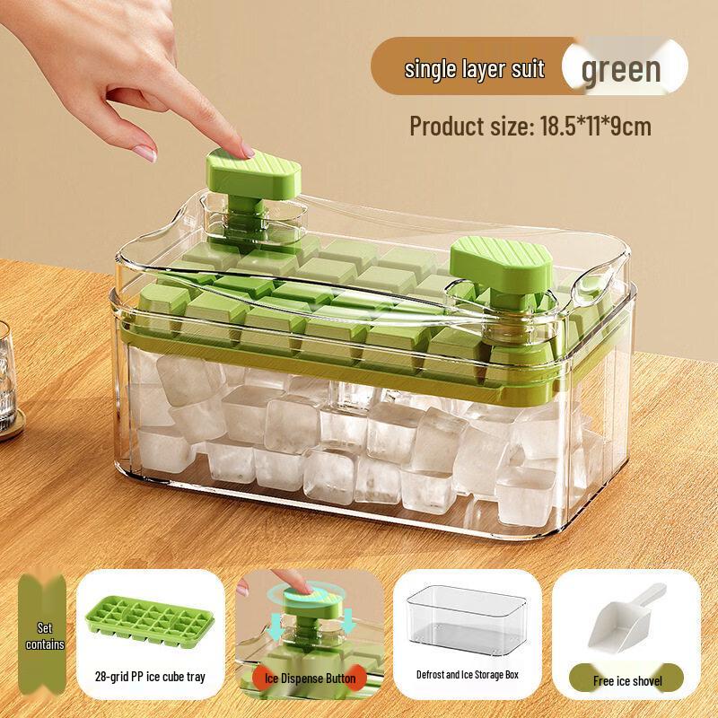 Qiqei One-Touch Press Ice Cube Tray