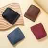 Portable Self-closing Mini Coin Purse Leather Solid Color Small Wallet Wallet Bag Men