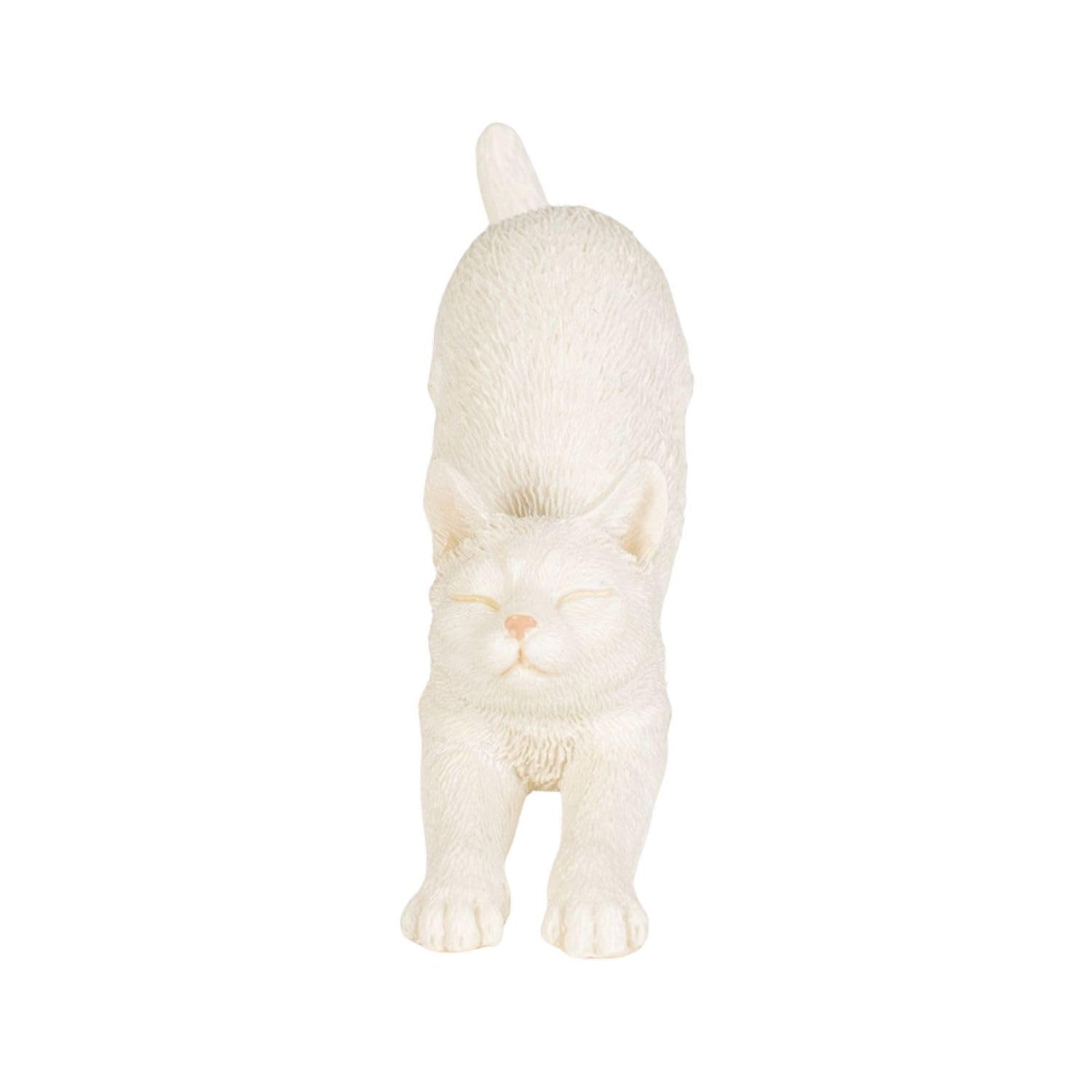 

Ubia Stretch White Cat x 2 x cm Doll Figurine Ornament Animal Garden Decoration Cat H24018 (Mini) 8.5 4.5