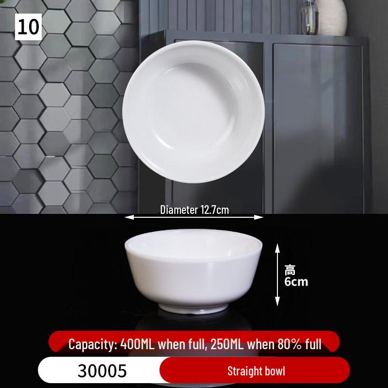 

White Melamine Soup/Rice Bowl Set
