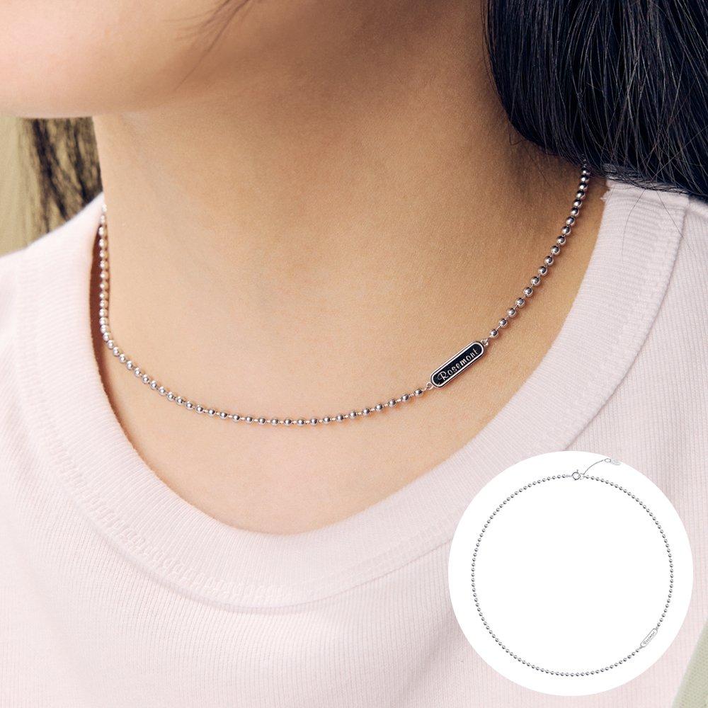 

[Rosemont] Silver Ball Necklace Pure Rose Ra25A14K