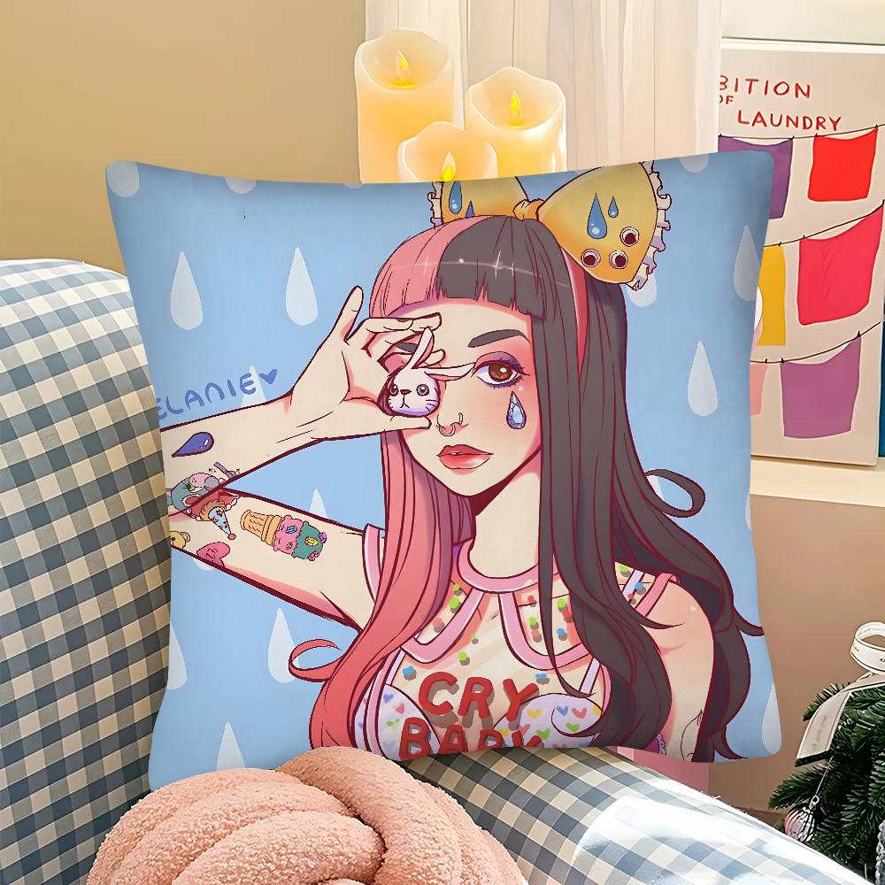 Pc MMelanie Martinez Singer Pillow Case Fashion Square Pillowcase Bedroom Sofa Room Ins Decoration Leisure