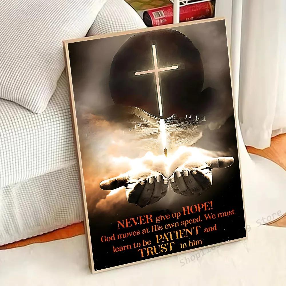 Christian Wall Art Bible Jesus Christian Lion And Warrior Poster Paper Print Home Bedroom Entrance Cafe Art Painting Decoration