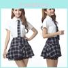 Playful And Sophisticated Womens Sexy Lingerie School Uniform Cosplay Dress Set