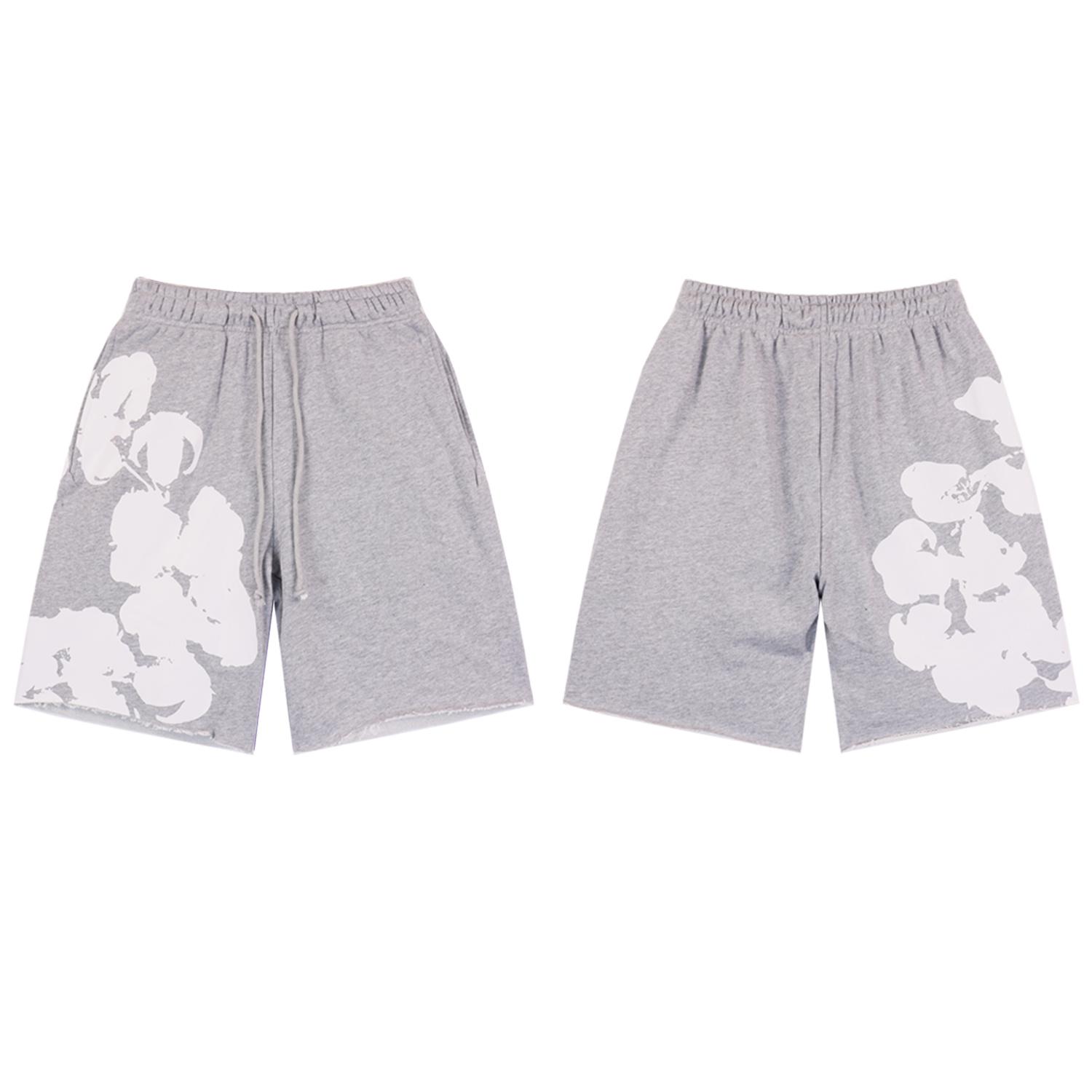 

Cotton Wreath Print Shorts, Unisex Streetwear Casual Sweat Shorts, 3 Colors XL