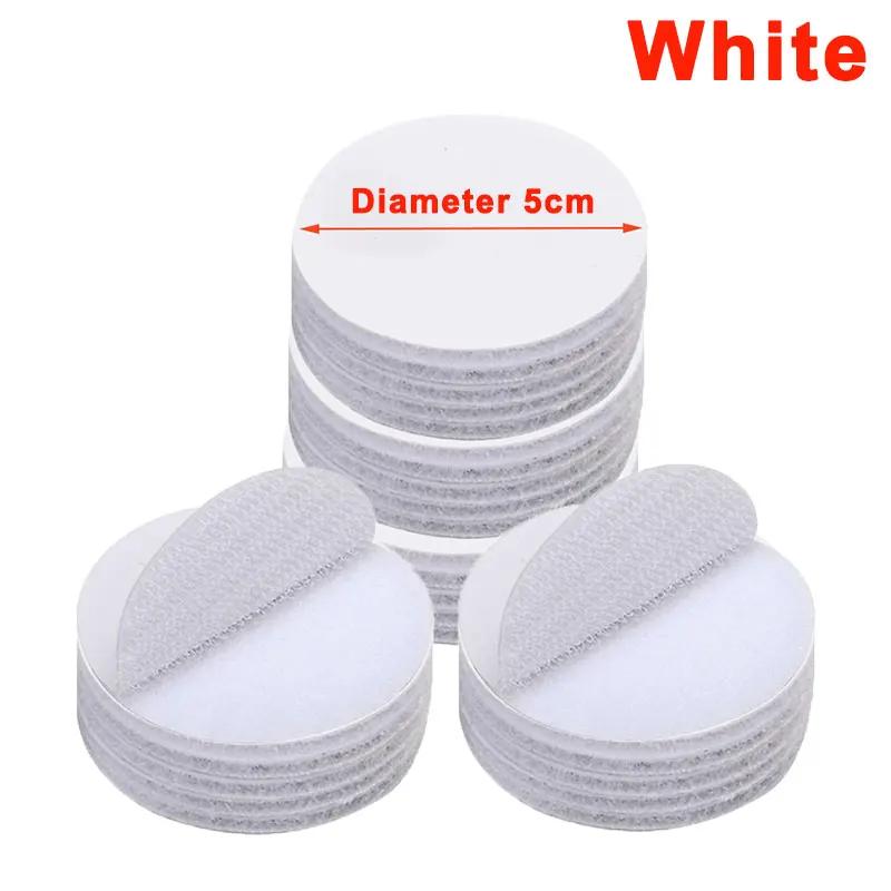 16/20/30/50mm Hook and Loop Strips Strong Back Adhesive Fastener Mounting Tape Sticky Dot for Carpet Anti Slip Pad Fixed 5-30Set