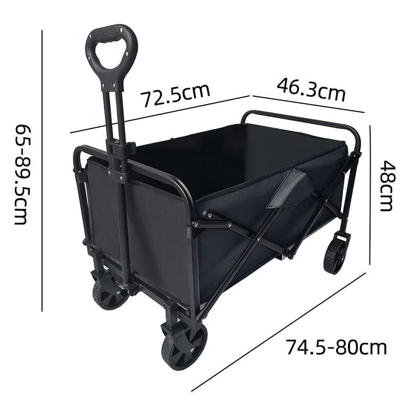 Deluxe Electric Folding Camping Cart with Tank Wheels