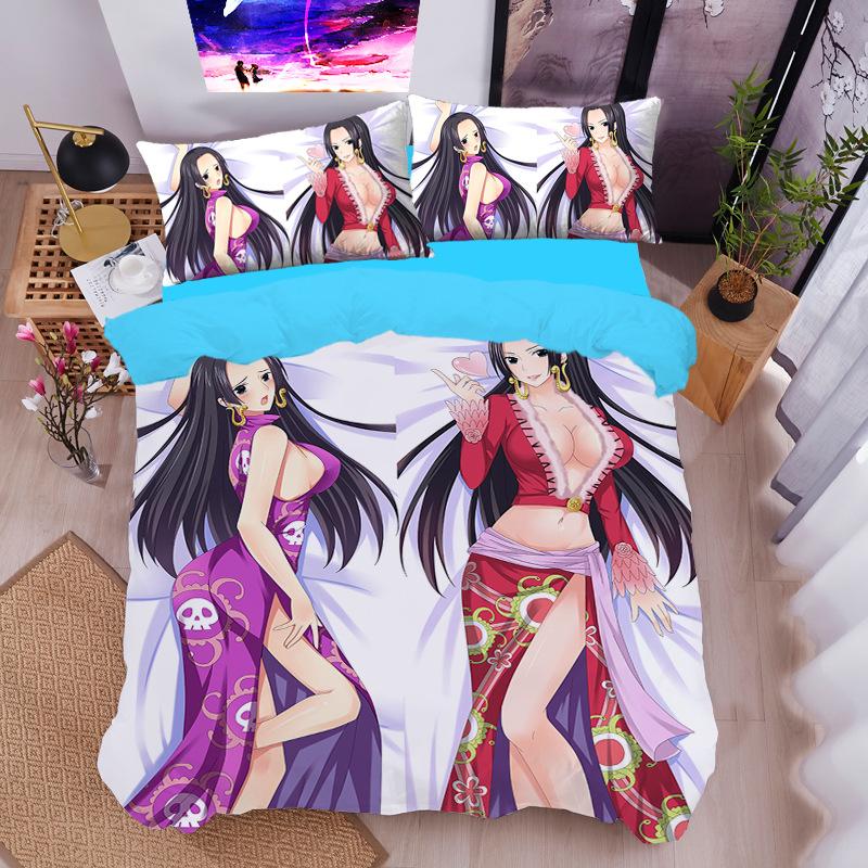 

3D Printing Lufy Soft Duvet Cover Japanese Anime O-Ones Pieces Beding Set Pilowcase 2/3pcs for Children Young Boys Gift Single Quen 100*200cm Single
