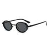 Small Oval Punk Men Sunglasses Vintage Semi-Metal Women Gradient Shades UV400 Blue Tea Sun Glasses Lentes Mujer