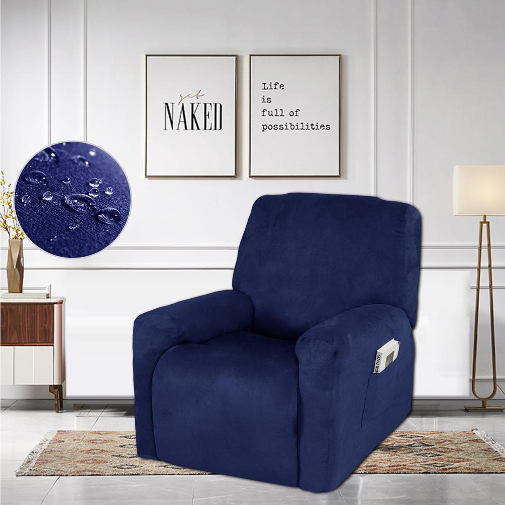One Piece Set Waterproof Stretch Recliner Sofa Cover Suede Chair Cover Home Bedroom Living Room