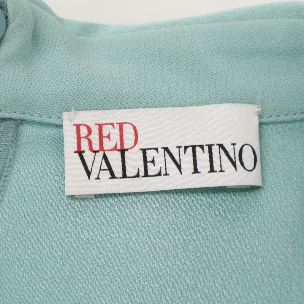 RED VALENTINO SR3VAH020F1 Green Collar Bijou Dress dress 40 greenUsed