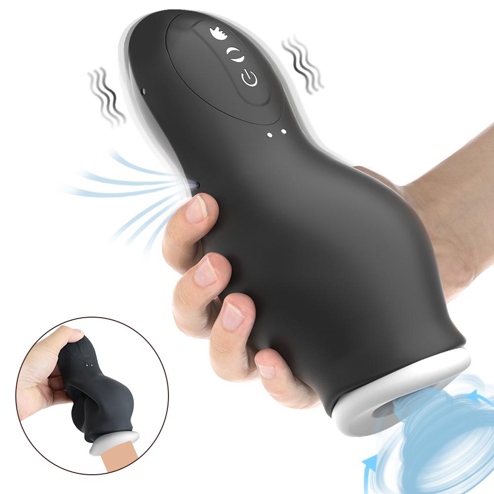 Male Automatic Sucking Masturbation Cup Vibrating Blowjob Realistic Vagina Masturbators Adult Sexy Toy for Men