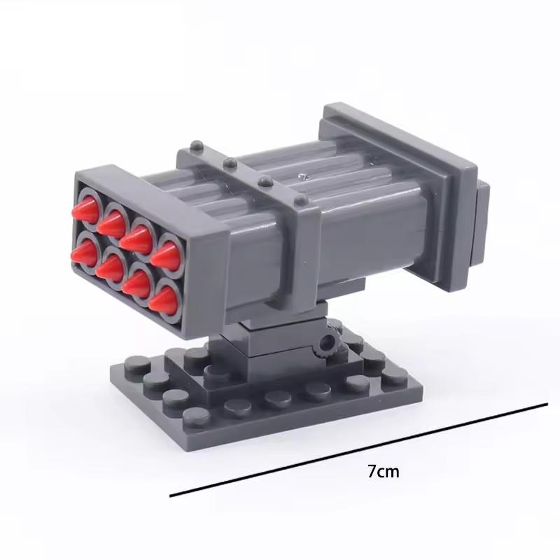 WWII Military Building Block Set Solider Figures Weapons Guns Gatlin M2 Heavy Machine Sentry Post Missile Launching Device MOC Toys  Playsets