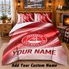 Aberdeen FC Pattern Bedding 3Pcs Set Custom Name, Bed Sheet And Pillowcases For Home Bedroom