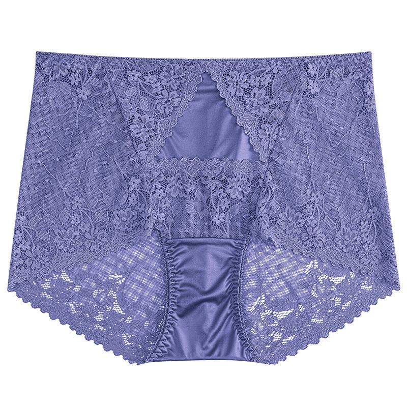 Big Size Lady Summer New Style Sexy Lace Comfortable Hollow Out Without Mark Bag Buttock Briefs
