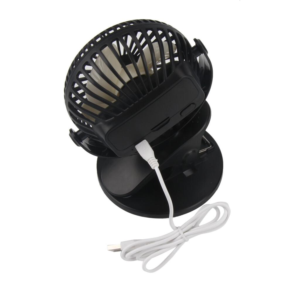 Clip On Stroller Fan USB Mini Personal Desk Fan Rotation Cooling Fan