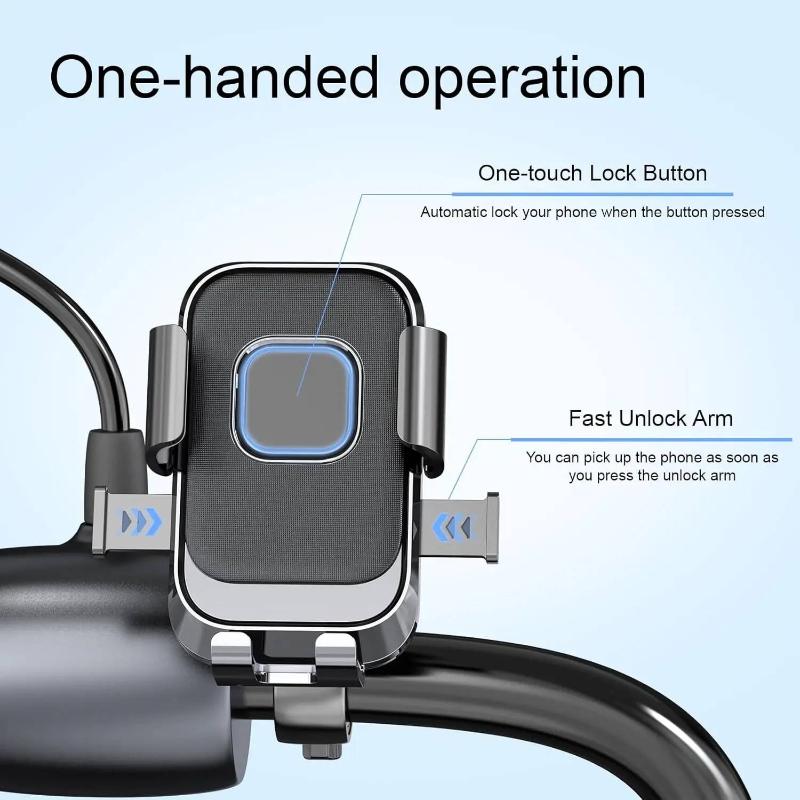 Secure Aluminum Alloy Phone Holder for Motorcycles & EVs Adjustable Mounting