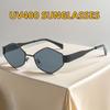 New Polygonal Sunglasses Fashionable Metal Uv Resistant Glasses Women'S Fashion Street Photography Trend Versatile Sunglasses