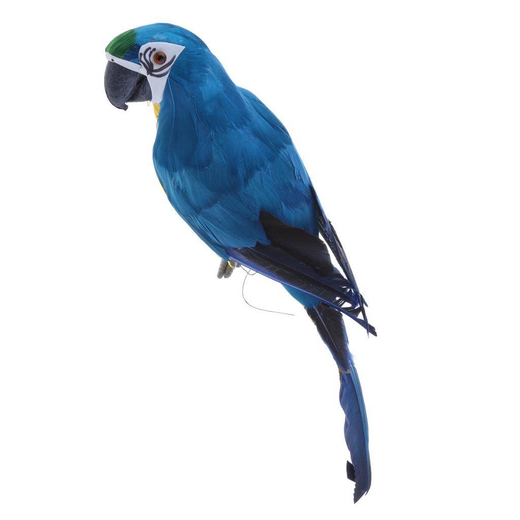 1 Piece Artificial Feathered Birds  Large 45CM Artificial Parrot Bird Parrot Figure for Outdoor Garden Decoration