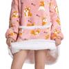 Kocobluza Corgi Piesek Oversize Ciepła Bluza Koc Z Kapturem Zimowa