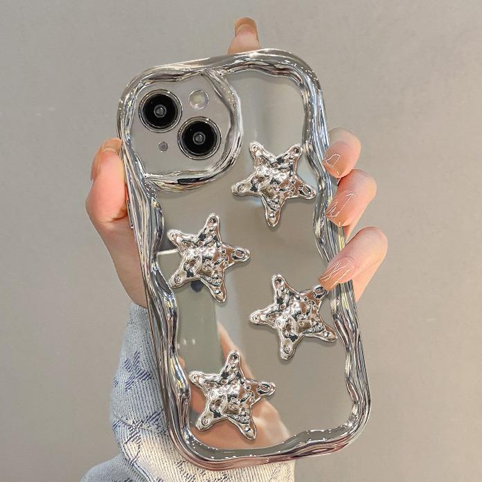 

Совместим с чехлами для телефонов Huawei P60/50 Pro, Mate 30/40 с гальваническим серебряным покрытием, HONOR 100/90 с трехмерной цепочкой в виде морской звезды Honor X10