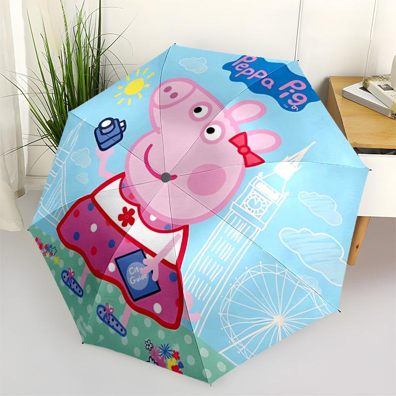 1pc Peppa Pig Umbrella Portable Home Essential Umbrella Folding Umbrella Durable Iron Frame yy251128061