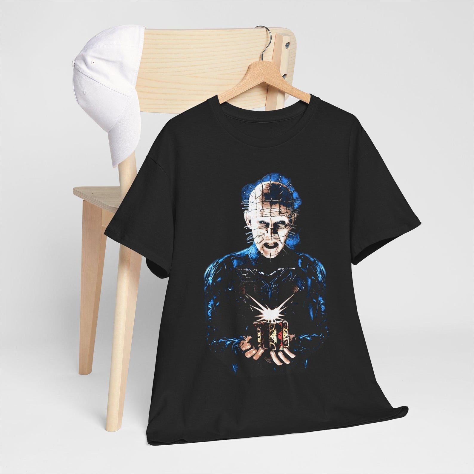 Hellraiser Movie Graphic Tee | Clive Barker Horror Film Shirt | Pinhead Shirt | Lament Configuration Tee | 80s Cult Horror T-Shirt 3XL