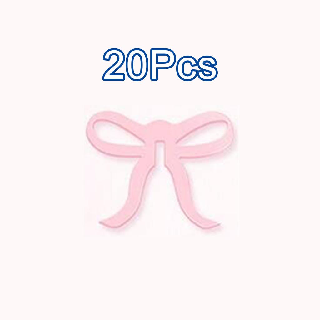 10/20pcs Acrylic Bow Tag,Wine Charm,Champagne Charms, Acrylic Bows,Party Drink Tag, Bridal Shower Favors