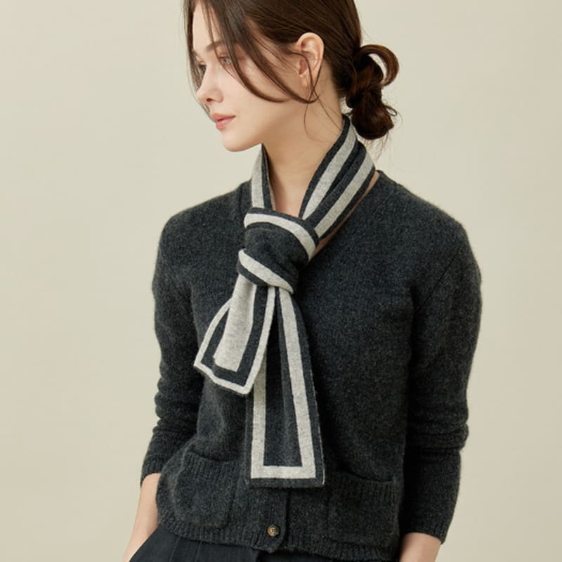 PREZZO 100% Cashmere Knit Muffler SOPHIA (3 colors)