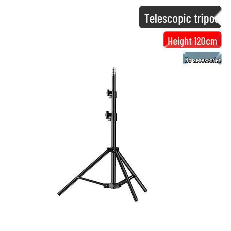 2.1-Meter Portable Floor Tripod with Fill Light for Outdoor Live Streaming & Vlogging