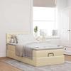 Maison Exclusive - Lit ottoman avec matelas crème 90x200 cm tissu