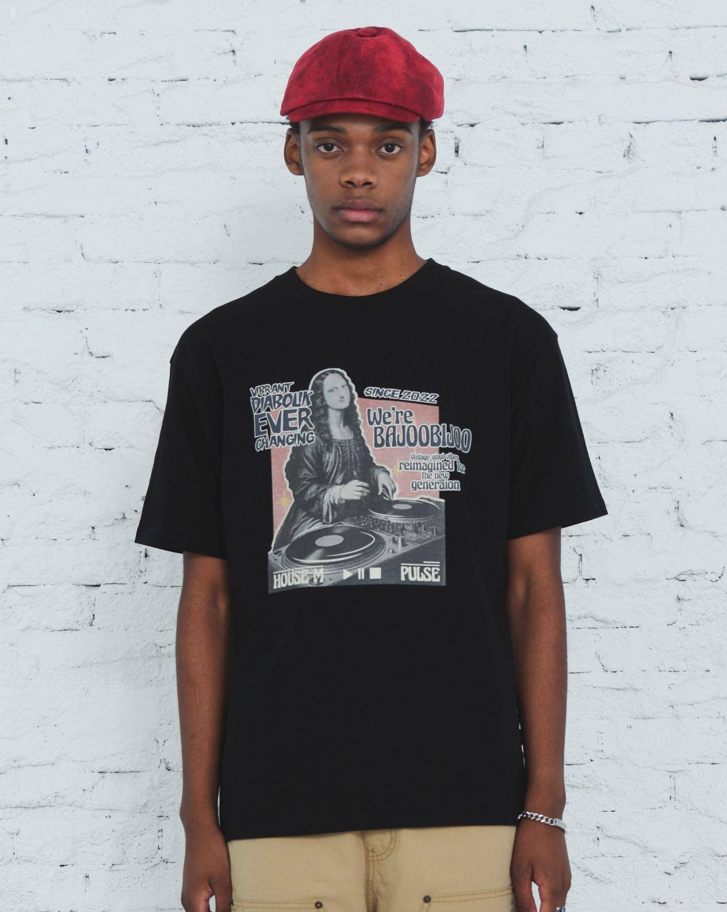 Bajubiju Djing Poster T-Shirt [Black] M