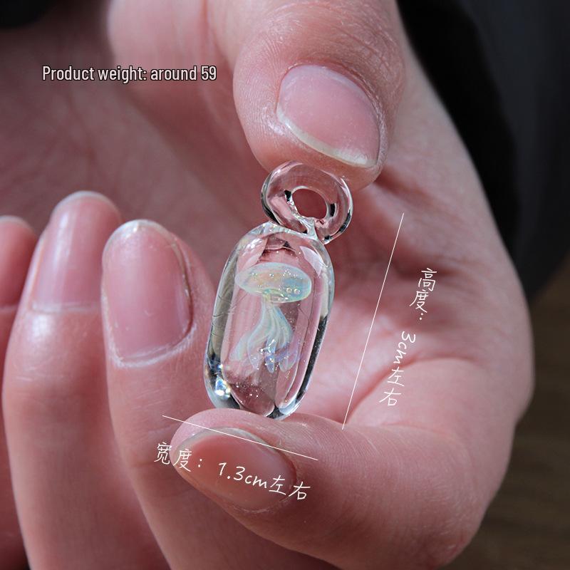 Náhrdelník s medúzou z lapisu lazuli: Dámský ručně vyrobený přívěsek z ryzího stříbra 925 se skleněným křišťálem - Lehký luxusní dárek k narozeninám