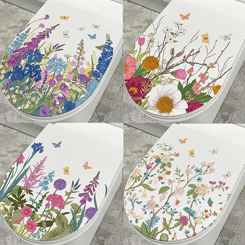 3D Toilet Seat Wall Sticker Art Wallpaper Bathroom Decals Self-Adhesive Removable Toilet Lid Sticker Home Decor Accessories