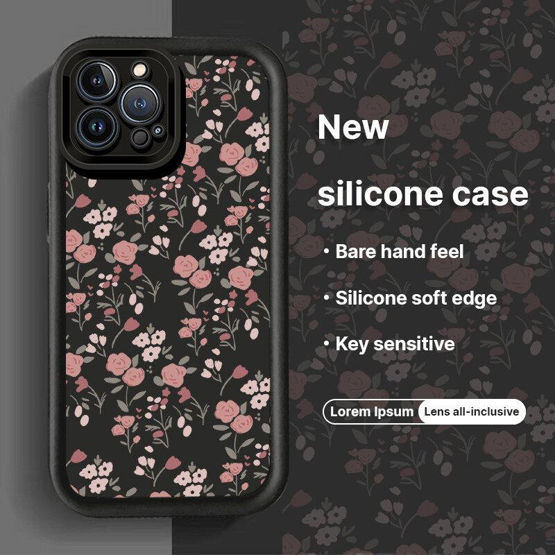 Small Flower Rose Case for Motorola Moto Edge 40 Neo 50 Fusion Pro G85 G54 5G G34 G24 G14 G32 G52 E32 Cover Soft Couqe Silicone