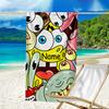 Custom Name Ultrasoft Beach Towel With Spongebob Squarepants Themeideal For Pool Camping Diving Perfect Travel Essential Vibrant Beach Towel