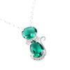 Chrome Diopside Gemstone 925 Sterling Silver Wedding Jewelry Zircon Pendant1.16" CZP-1-14