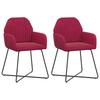 Dining Chairs 2 Pcs Velvet Wine Red 55 X 50 X 84 Cm
