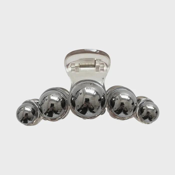 Hair Clip Silver Ball _ SV