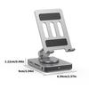 Rotating Aluminum Phone Hub 8 in 1 USB C Docking Station 5Gbps 100W PD Charging Foldable Stand for Multiple Devices