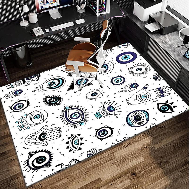 Eyes Pattern Design Art Office Rug Chair Mat, Entryway Carpet, Suitable for Front Door, Bedroom, Living Room, Desk, Holiday Gift