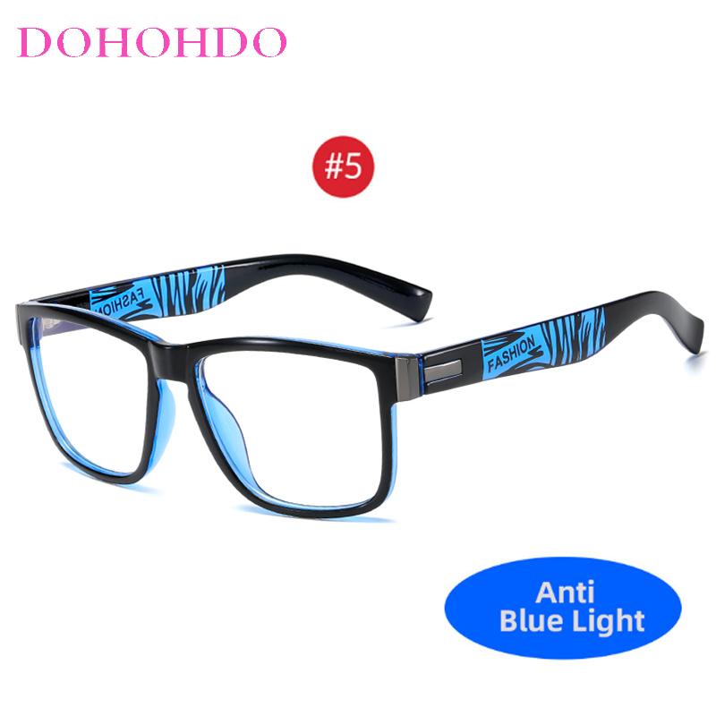 

DOHOHDO 2021 Анти-синий свет очки мужские прозрачные очки оправа квадратные игровые очки компьютерная защита оптические очки
