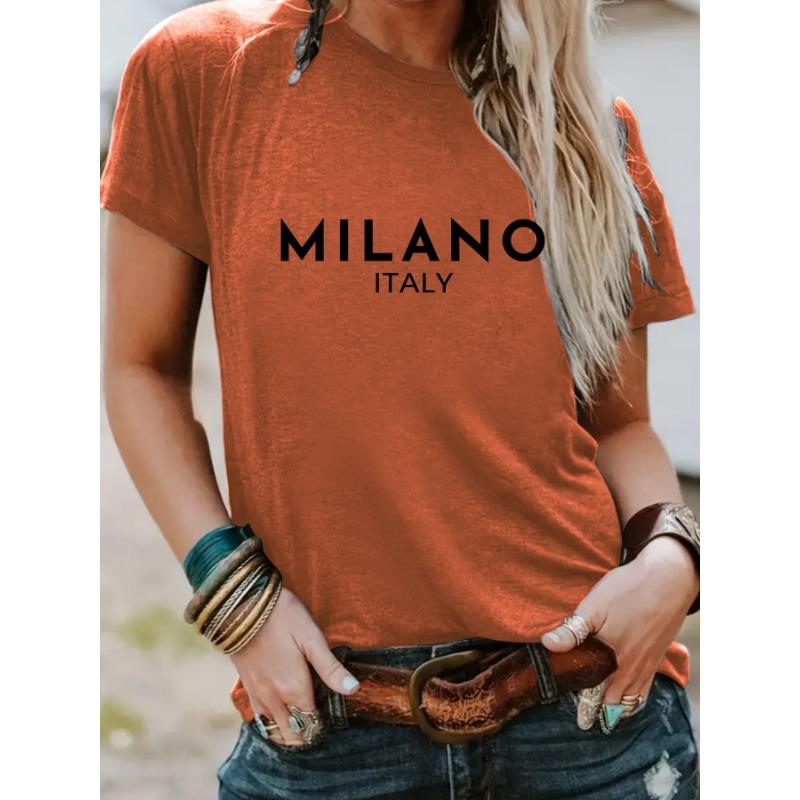 Summer Women's Letter Pattern Pure Cotton Round Neck Short Sleeved Casual Fashion T-Shirts Women’s