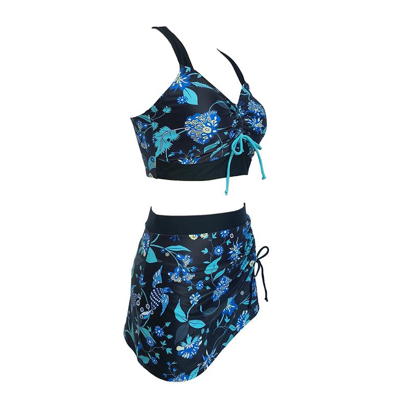 Female Summer Bikini Sets Swimsuit Women Bathing Suit Ladies Push Up Printed Three-piece Swimwear Beach Swimming Suits