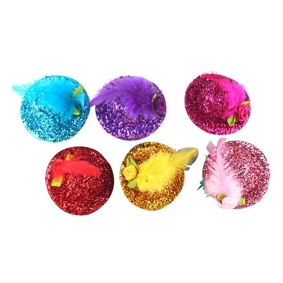 6 Stück Kind Mädchen Mini Hut Haarnadel Haarspange Schleier Blume Fascinator Kinder Kopfschmuck