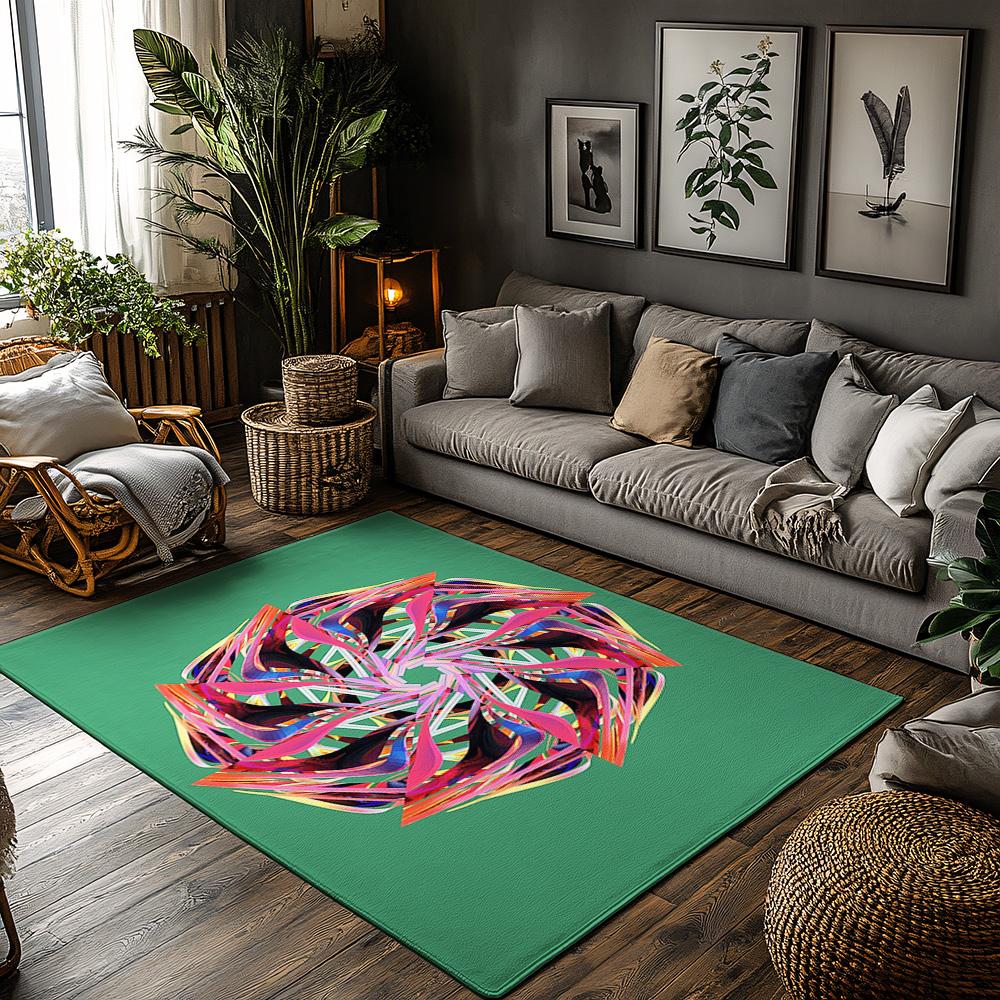 

Stylish Modern Abstract Area Rug Non Slip Living Room Carpet Home Decor Floor Mat Indoor Accent Rug Geometric Pattern Floor Cove 50x 80cm