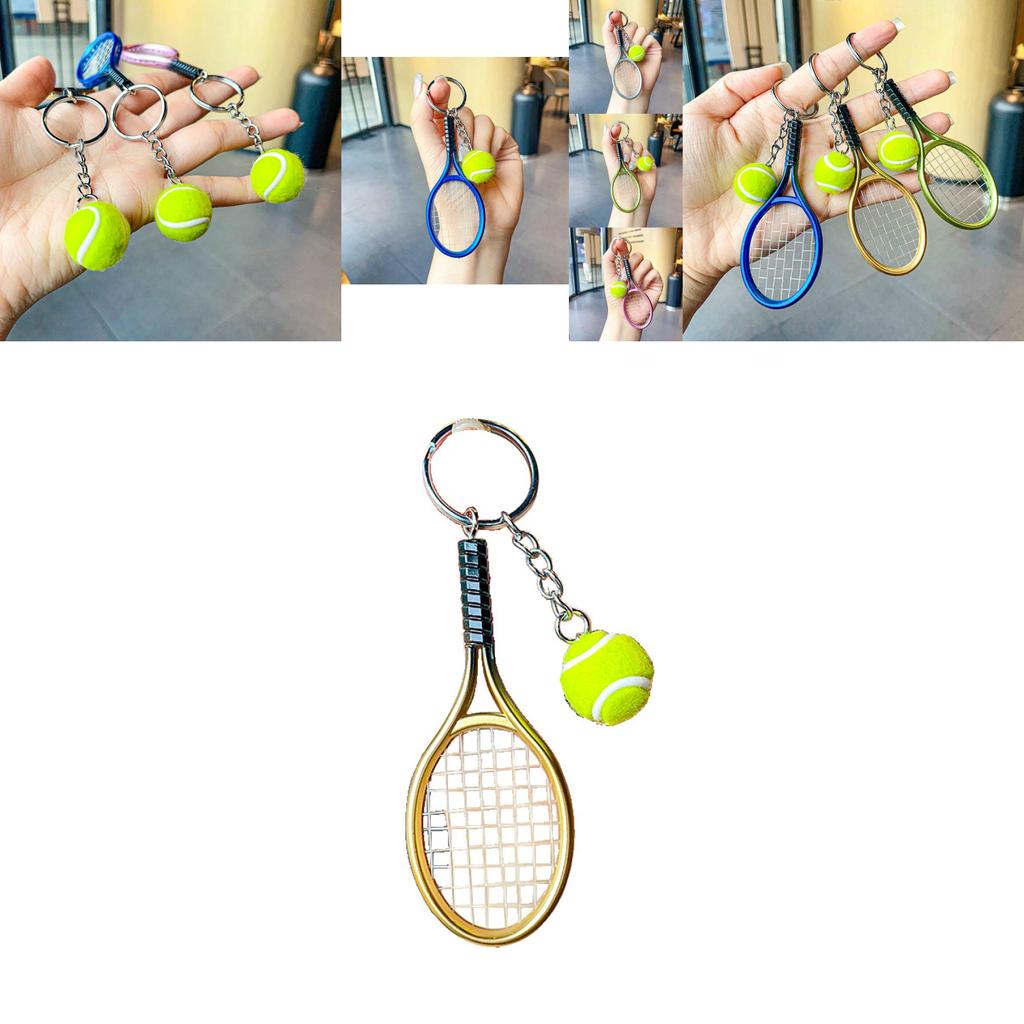 Charmanter Metall-Tennisschläger-Schlüsselanhänger Stilvolles Sportgeschenk Perfekt für alle Anlässe