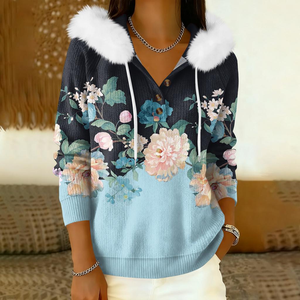 Damkappa Långärmad Med huva Varm vinterkappa Jacka